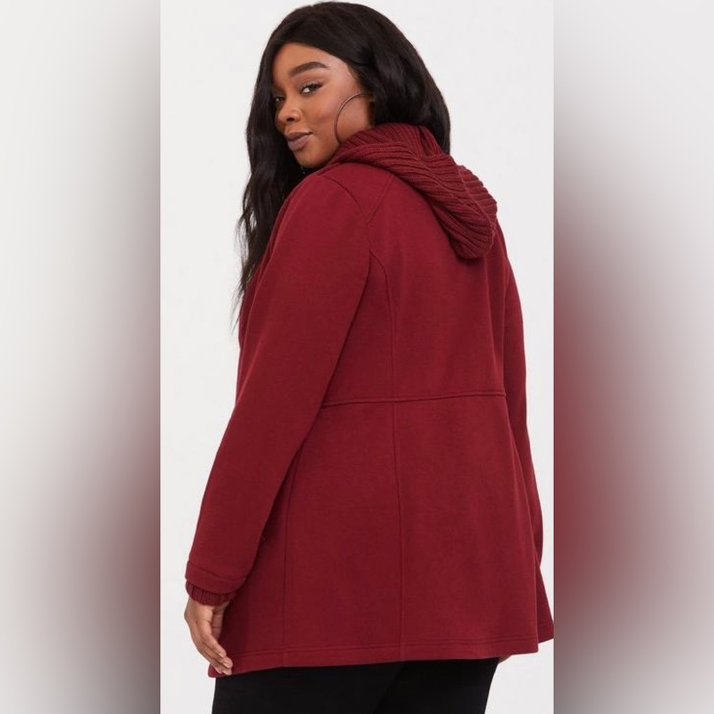Torrid Heavy Knit Toggle Coat - size 18/20 - Picture 3 of 12